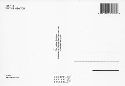 Wayne Newton Sepia Postcard by Classico SF/Ludlow #136-416