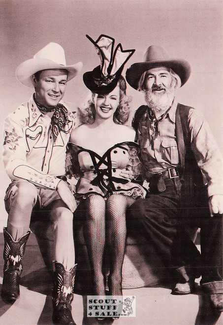 Roy Rogers Dale Evans & Gabby Hayes Postcard by Classico/Ludlow #136-460