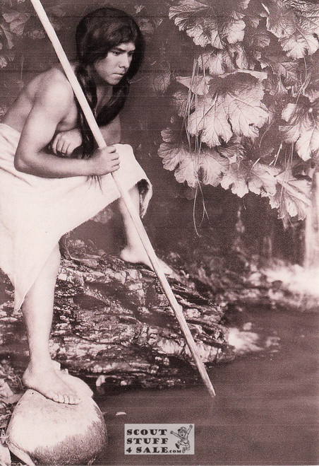 Spearing Salmon Black/White Postcard by Classico SF/Ludlow #136-475