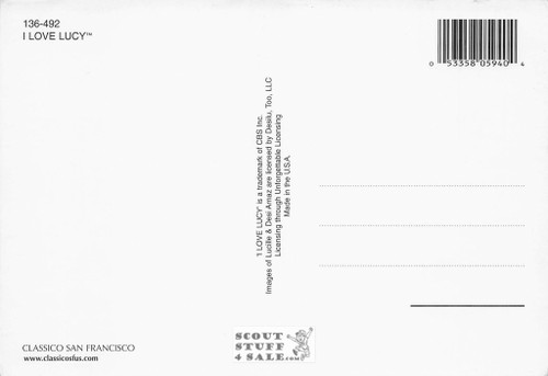 I love Lucy Black/White Postcard by Classico SF/Ludlow #136-492