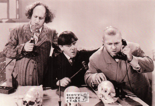 The Three Stoogies Black/White Postcard by Classico SF/Ludlow #136-516