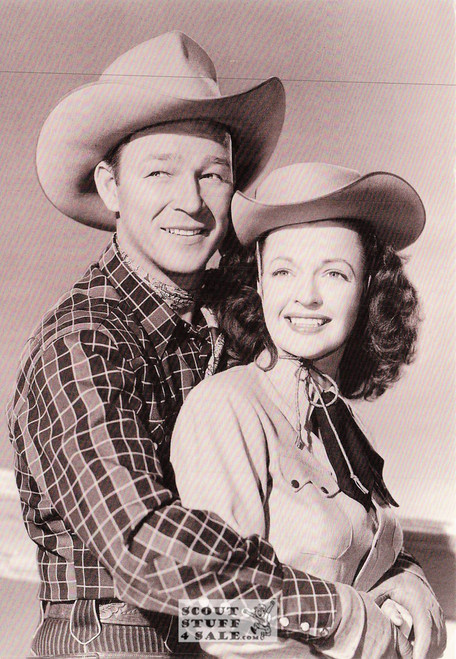Roy Rogers & Dale Evans Black/White Postcard by Classico SF/Ludlow #136-520