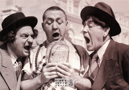 The Three Stoogies Black/White Postcard by Classico SF/Ludlow #136-533