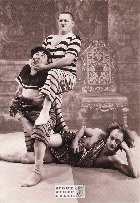 The Three Stoogies Black/White Postcard by Classico SF/Ludlow #136-556