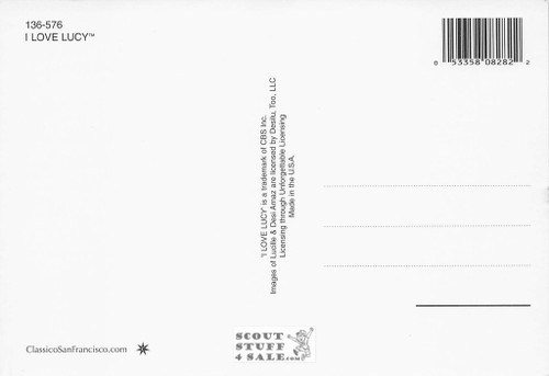 I love Lucy Black/White Postcard by Classico San Francisco #136-576
