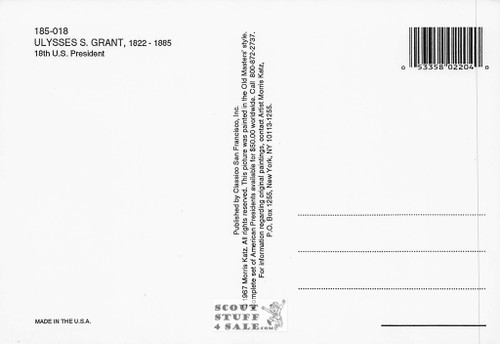 Ulysses S Grant President Painting Postcard Morris Katz by Classico #185-018