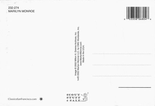 Marilyn Monroe Postcard by Classico San Francisco #232-274