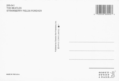 The Beatles Strawberry Fields Postcard by Classico San Francisco #268-041