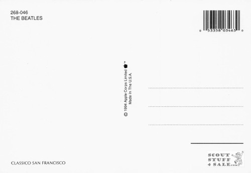 The Beatles Band Postcard by Classico San Francisco #268-046