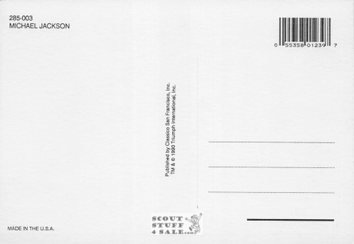 Michael Jackson Postcard by Classico San Francisco #285-003