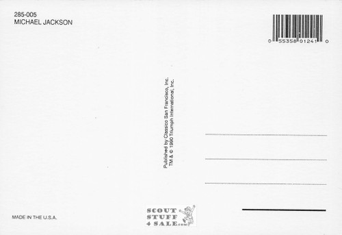 Michael Jackson Postcard by Classico San Francisco #285-005