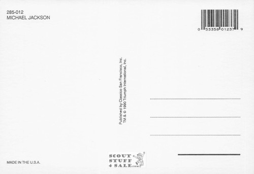 Michael Jackson Postcard by Classico San Francisco #285-012