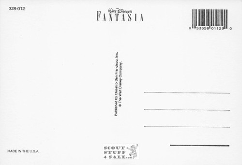 Fantasia Postcard, Walt Disney,  by Classico San Francisco #328-012