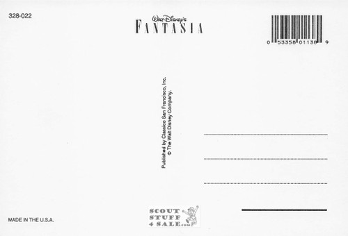 Fantasia Postcard, Walt Disney,  by Classico San Francisco #328-022