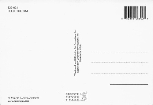 Felix the Cat Cartoon Postcard by Classico San Francisco #332-021