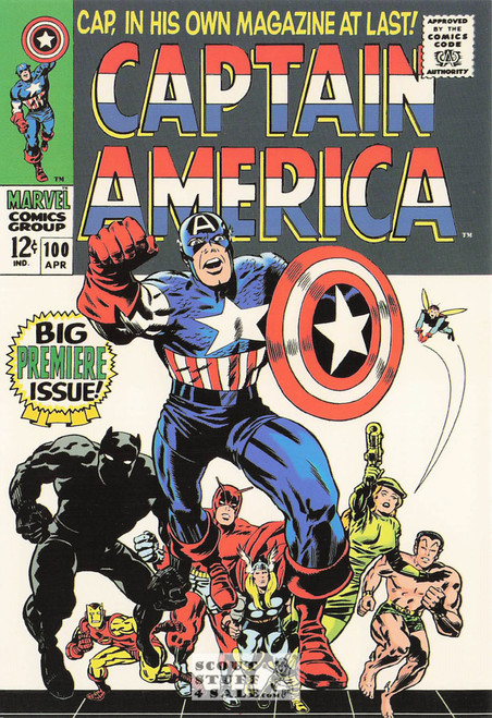 Captain America Marvel Superhero Postcard by Classico San Francisco #348-076
