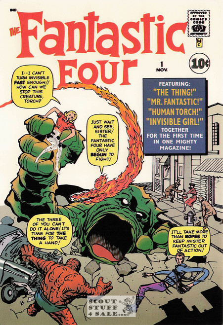 Fantastic Four Marvel Superhero Postcard by Classico San Francisco #348-077