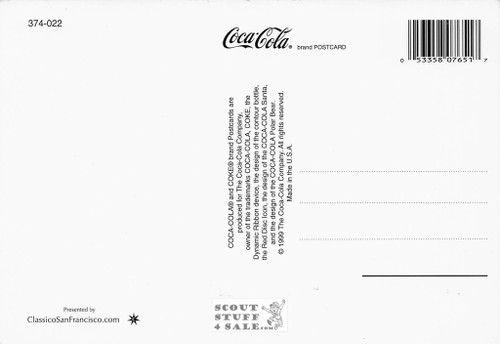 Coca Cola Brand Promotion Postcard by Classico San Francisco #374-022