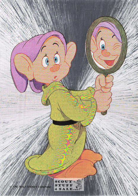 Dopey Metallic Cartoon Postcard Walt Disney by Classico SF #406-883