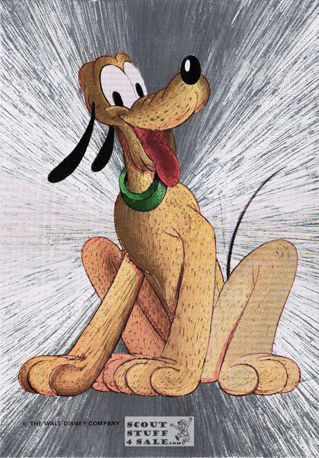 Pluto Metallic Cartoon Postcard Walt Disney by Classico SF #406-886