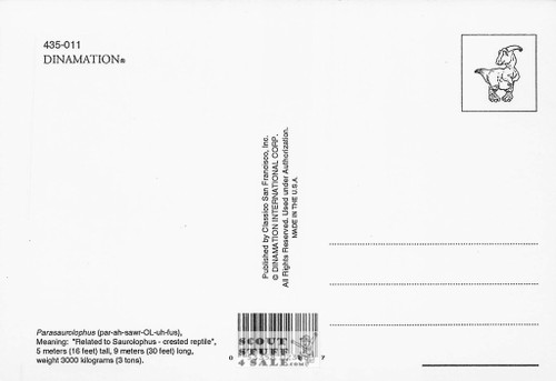 Dinamation Dinosaur Postcard by Classico San Francisco #435-011