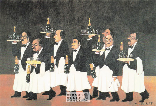 Charge of the Bottle Brigade Guy Buffet Postcard Classico San Francisco #446-011