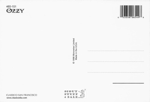 Ozzy Osbourne Postcard by Classico San Francisco #460-151