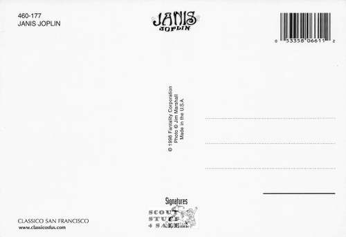 Janis Joplin Postcard by Classico San Francisco #460-177