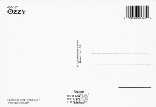 Ozzy Osbourne Postcard by Classico San Francisco #460-187