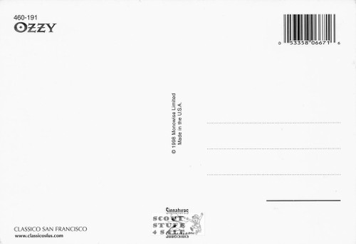 Ozzy Osbourne Postcard by Classico San Francisco #460-191