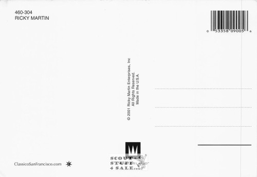 Ricky Martin Postcard by Classico San Francisco #460-304