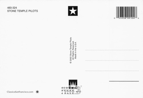 Stone Temple Pilots Postcard by Classico San Francisco #460-324