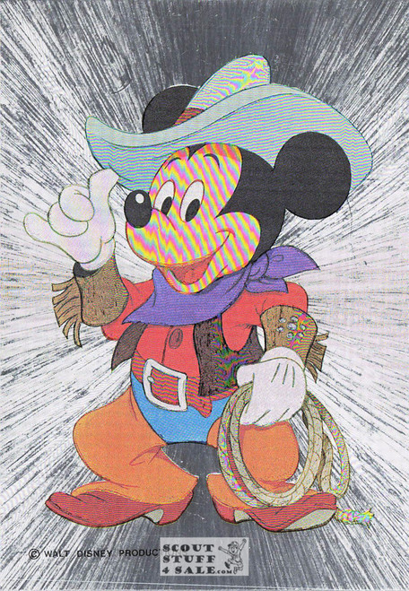 Mickey Mouse Disney Metallic Cartoon Postcard, Classico San Francisco #501-620