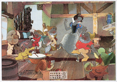Snow White Disney Metallic Cartoon Postcard, Classico San Francisco #501-642