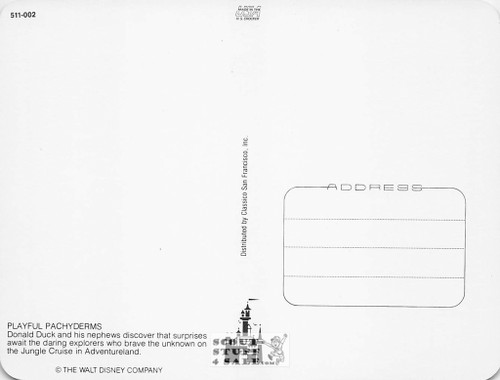 Donald Duck & Nephews Disneyland Postcard by Classico San Francisco #511-002