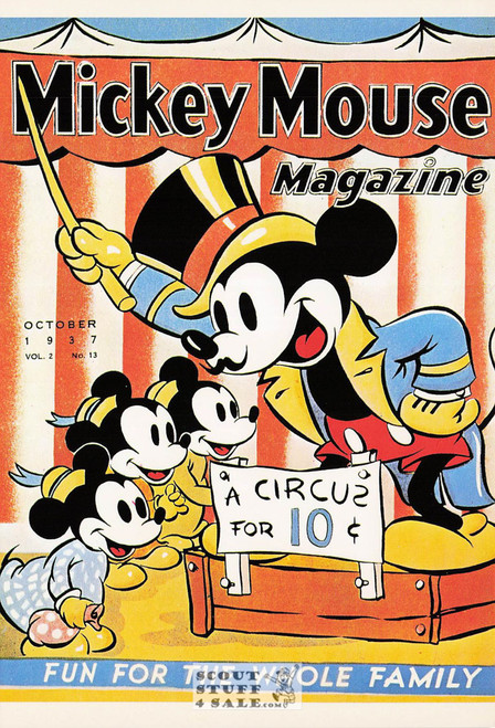 1937 Mickey Mouse Magazine Cover Postcard by Classico San Francisco #511-030
