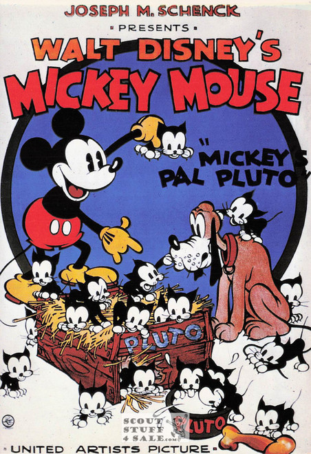 Mickey Mouse "Mickey's Pal Pluto" Disney Cartoon Postcard by Classico #511-036