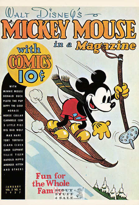 1937 Mickey Mouse Magazine Cover Postcard by Classico San Francisco #511-042