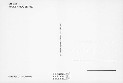 1937 Mickey Mouse Magazine Cover Postcard by Classico San Francisco #511-042