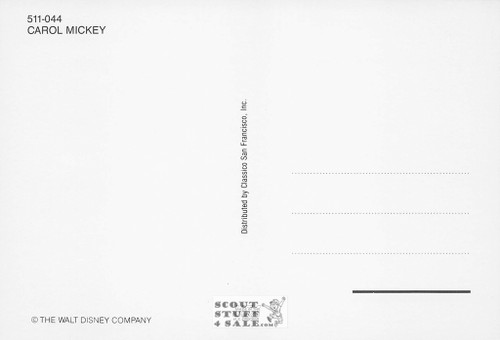 Mickey Mouse Carol Mickey Postcard by Classico San Francisco #511-044