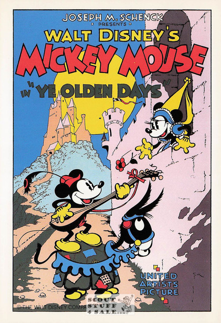 Mickey Mouse "Ye Olden Days" Disney Cartoon Postcard by Classico SF #511-055