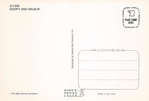 Mickey Mouse "Goofy & Wilbur" Disney Cartoon Postcard by Classico SF #511-056