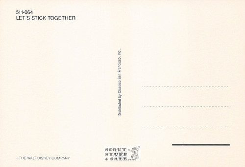 Donald Duck "Let's Stick Together" Disney Cartoon Postcard Classico SF #511-064