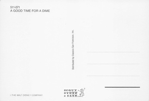 Donald Duck "Good Time for a Dime" Disney Cartoon Postcard Classico #511-071