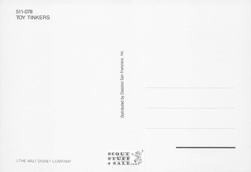 Donald Duck "Toy Tinkers" Walt Disney Cartoon Postcard Classico SF #511-078