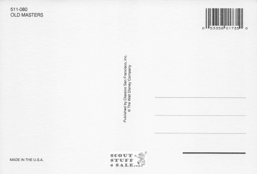 Minnie Mouse "Old Masters" Walt Disney Postcard Classico San Francisco #511-080