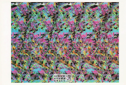 Spiral Object- Magic Eye 3D Optical Illusion Postcard, Classico SF #512-002