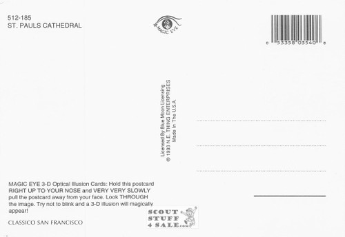 St. Pauls Cathedral - Magic Eye 3D Optical Illusion Postcard, Classico SF #512-185