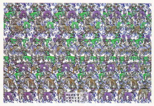 Deer - Magic Eye 3D Optical Illusion Postcard, Classico San Francisco #512-199