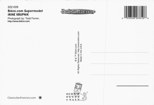 Irine Krupnik Bikini.com Supermodel Postcard, Classico SF #522-009